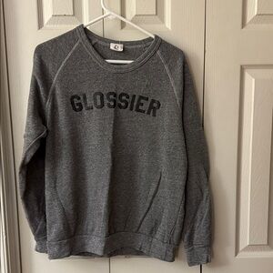 Glossier Charcoal Crewneck Sweater for Men